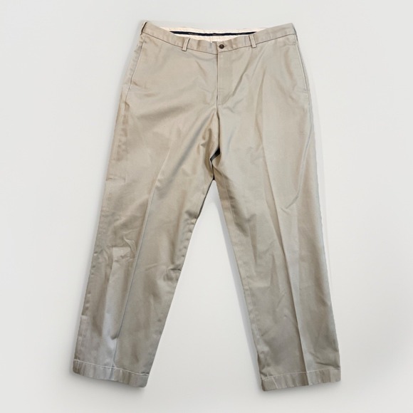 Brooks Brothers Advantage Chino Hudson Pants Mens 40x32‎ Pleated Preppy Slacks - Picture 1 of 6